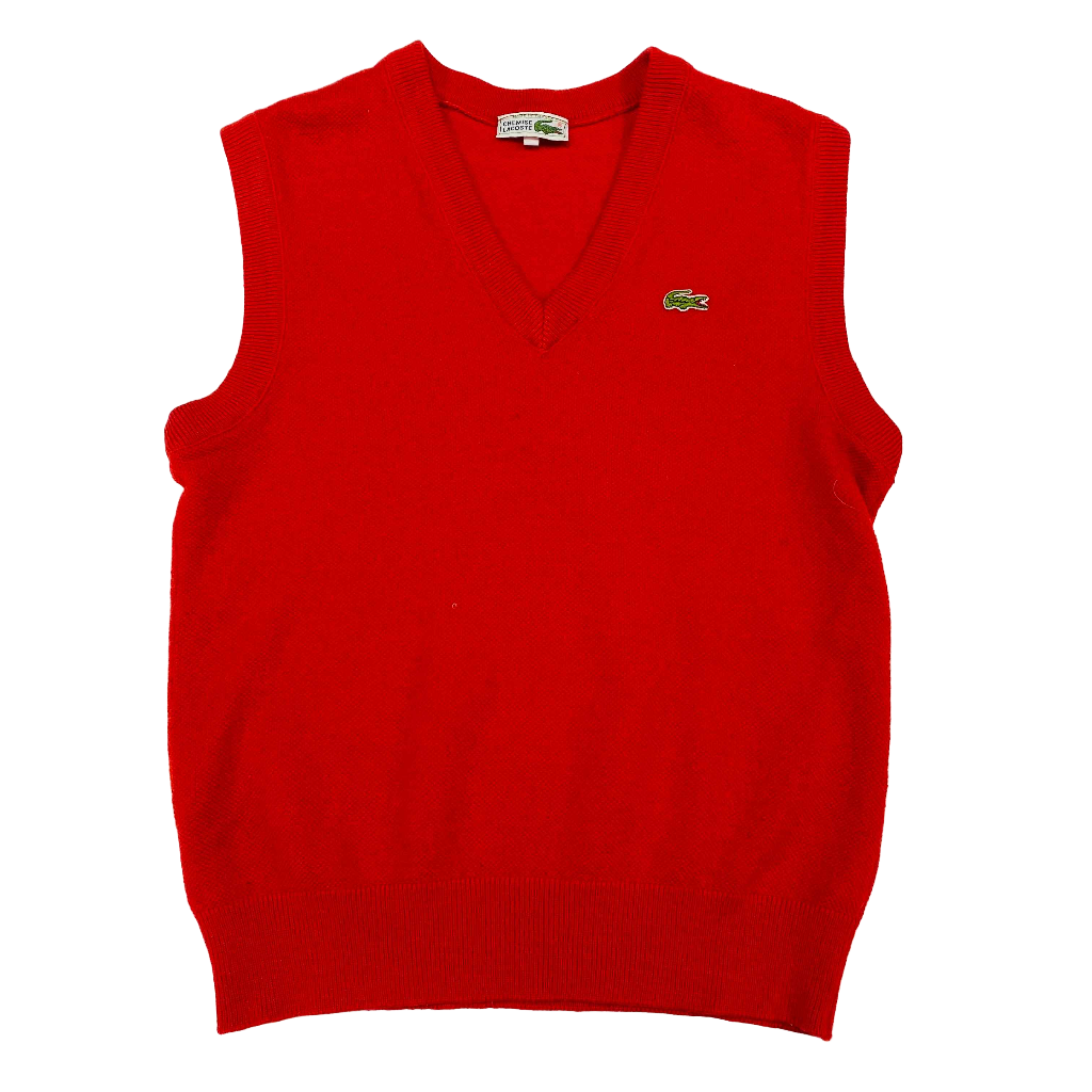 80's Chemise Lacoste Knitted Vest -Small